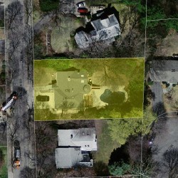 176 Paulson Rd, Newton MA 02468-1230 aerial view