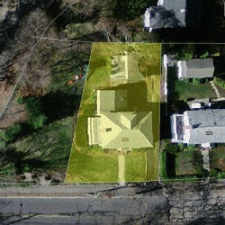 335 Ward St, Newton MA 02459-1214 aerial view