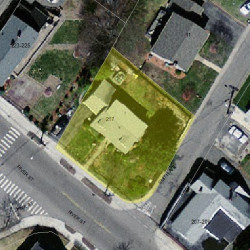 217 River St, Newton MA  02465-1433 aerial view