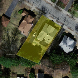 36 Canterbury Rd, Newton MA  02461-1320 aerial view