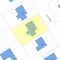 181 Christina St, Newton MA 02461-1915 plot plan