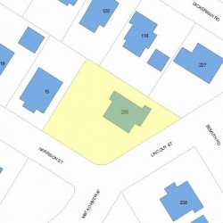 235 Lincoln St, Newton MA 02461-1328 plot plan
