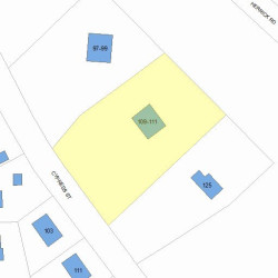 109 Herrick Rd, Newton MA 02459-2218 plot plan