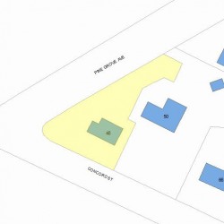48 Concord St, Newton MA 02462-1004 plot plan