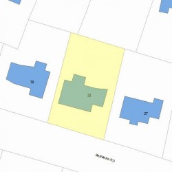 33 Barbara Rd, Newton MA  02465-1123 plot plan