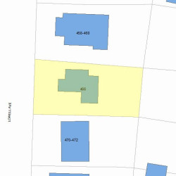 466 Lowell Ave, Newton MA 02460-2151 plot plan