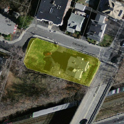 6 Orchard St, Newton MA  02458-1717 aerial view