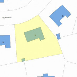32 Wendell Rd, Newton MA  02459-2611 plot plan