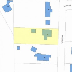 74 Windsor Rd, Newton MA 02468-1505 plot plan