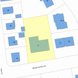 35 Pennsylvania Ave, Newton MA 02464-1342 plot plan