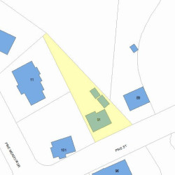 91 Pine St, Newton MA  02466-1301 plot plan