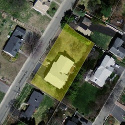 76 Sheridan St, Newton MA 02465-1056 aerial view