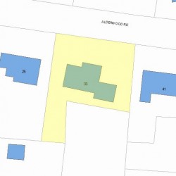 33 Alderwood Rd, Newton MA 02459-1225 plot plan