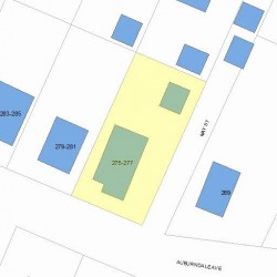 277 Auburndale Ave, Newton MA  02466-1603 plot plan