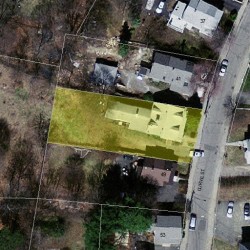 45 Curve St, Newton MA  02465-2206 aerial view