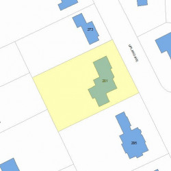 281 Upland Ave, Newton MA  02461-2002 plot plan