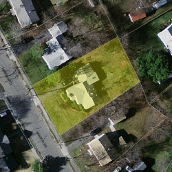 55 Hanson Rd, Newton MA  02459-3516 aerial view