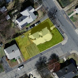 37 Parsons St, Newton MA  02465-2135 aerial view
