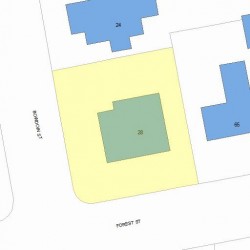 28 Bowdoin St, Newton MA  02461-1414 plot plan
