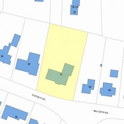 50 Gordon Rd, Newton MA 02468-1023 plot plan