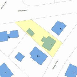 17 Terrace Ave, Newton MA 02461-1426 plot plan