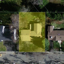 69 Clifton Rd, Newton MA  02459-3111 aerial view