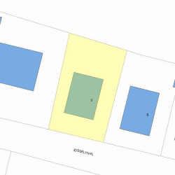 9 Josselyn Pl, Newton MA 02461-1609 plot plan