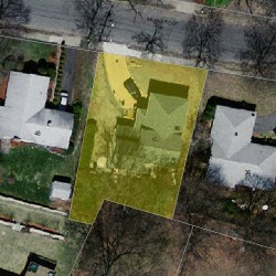 42 Maynard St, Newton MA  02465-1358 aerial view