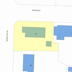 26 Walnut Hill Rd, Newton MA  02459-2668 plot plan