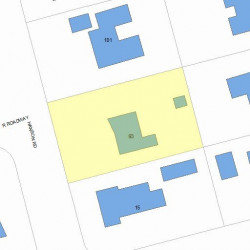 93 Hanson Rd, Newton MA  02459-3627 plot plan