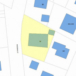96 Freeman St, Newton MA  02466-1207 plot plan