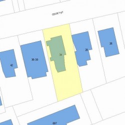 34 Court St, Newton MA  02458-1264 plot plan