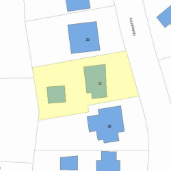 35 Ellison Rd, Newton MA 02459-1434 plot plan