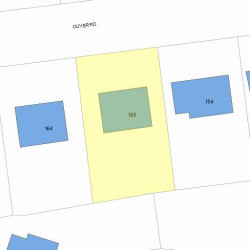 160 Oliver Rd, Newton MA  02468-2321 plot plan
