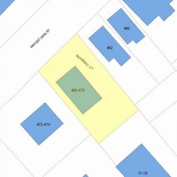 468 Watertown St, Newton MA  02460-1423 plot plan