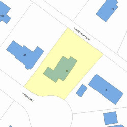 16 Shumaker Path, Newton MA  02459-3525 plot plan