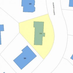 318 Country Club Rd, Newton MA  02459-3116 plot plan