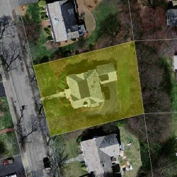 19 Evelyn Rd, Newton MA 02468-1212 aerial view