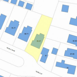 65 Waban St, Newton MA 02458-1456 plot plan