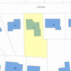 70 Clifton Rd, Newton MA  02459-3147 plot plan