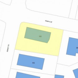 110 Jewett St, Newton MA 02458-1525 plot plan
