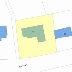 133 Franklin St, Newton MA  02458-2411 plot plan