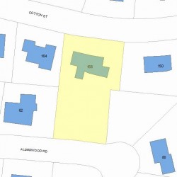 158 Cotton St, Newton MA 02458-2641 plot plan