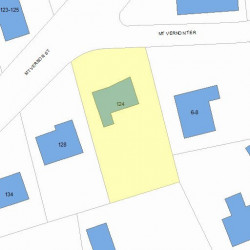 124 Mount Vernon St, Newton MA 02465-2557 plot plan