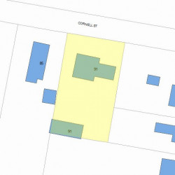91 Cornell St, Newton MA 02462-1320 plot plan