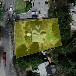 40 Devonshire Rd, Newton MA  02468-2212 aerial view