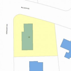 83 Ferncroft Rd, Newton MA 02468-1213 plot plan