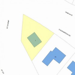 1 Quinobequin Rd, Newton MA 02462-1445 plot plan