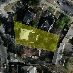 22 Park St, Newton MA  02458-2031 aerial view