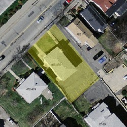 468 Watertown St, Newton MA  02460-1423 aerial view